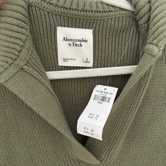 Abercrombie Long-Length Notch-Neck Sweater - NWT - Picture 7 of 7
